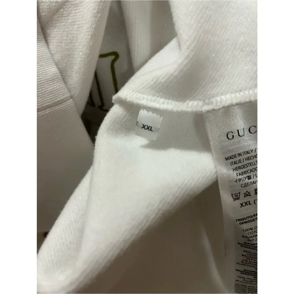 Men's Gucci, embroidered cotton hoodie, size XXL made in Italy